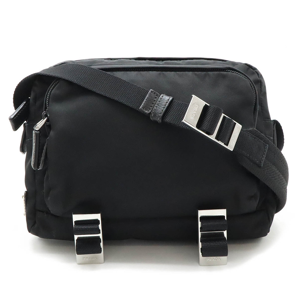 Prada Crossbody Bag Shoulder Leather NERO Black